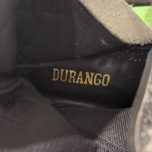 Durango Snakeskin Boots Block Heel Leather size 8.5 Made In Brazil - Picture 9 of 11